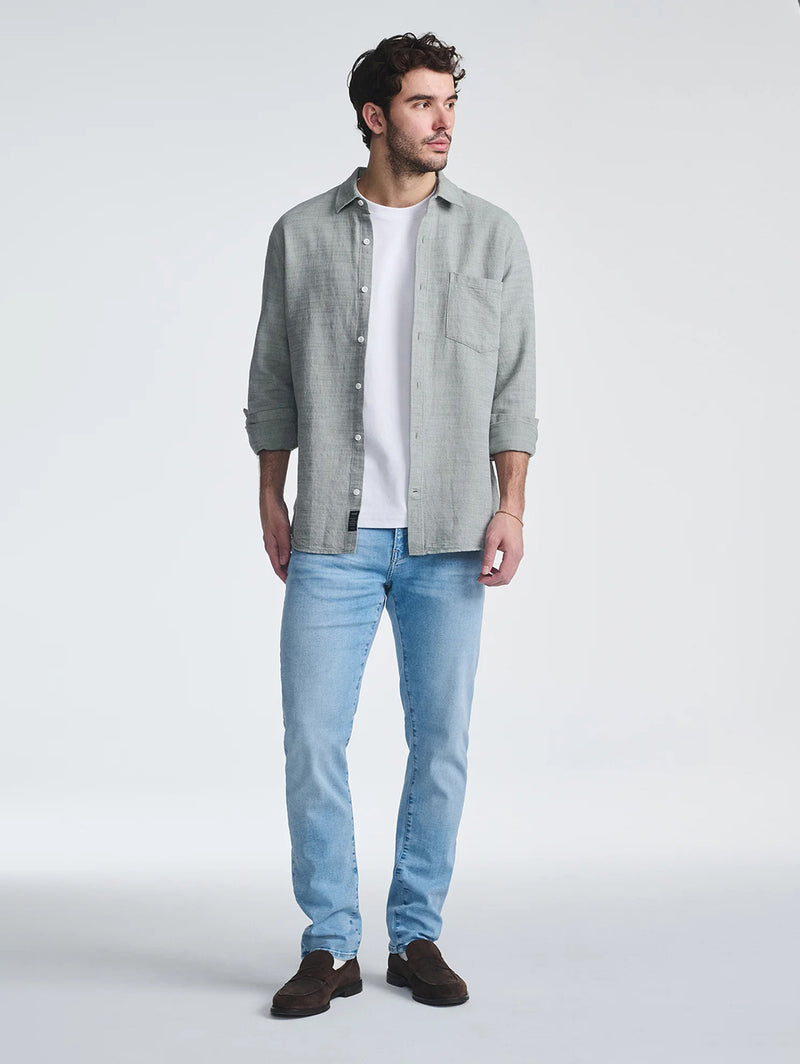Marcus Slim Straight Jean - Aqua Blue Feather Blue