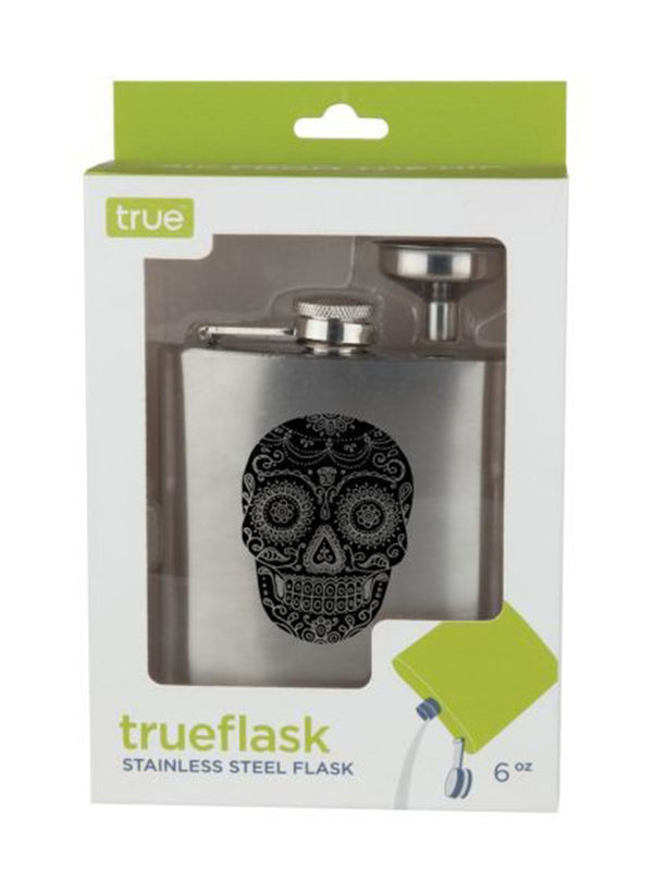 Dia De Los Muertos Flask - Stainless-TRUE BRANDS-Over the Rainbow