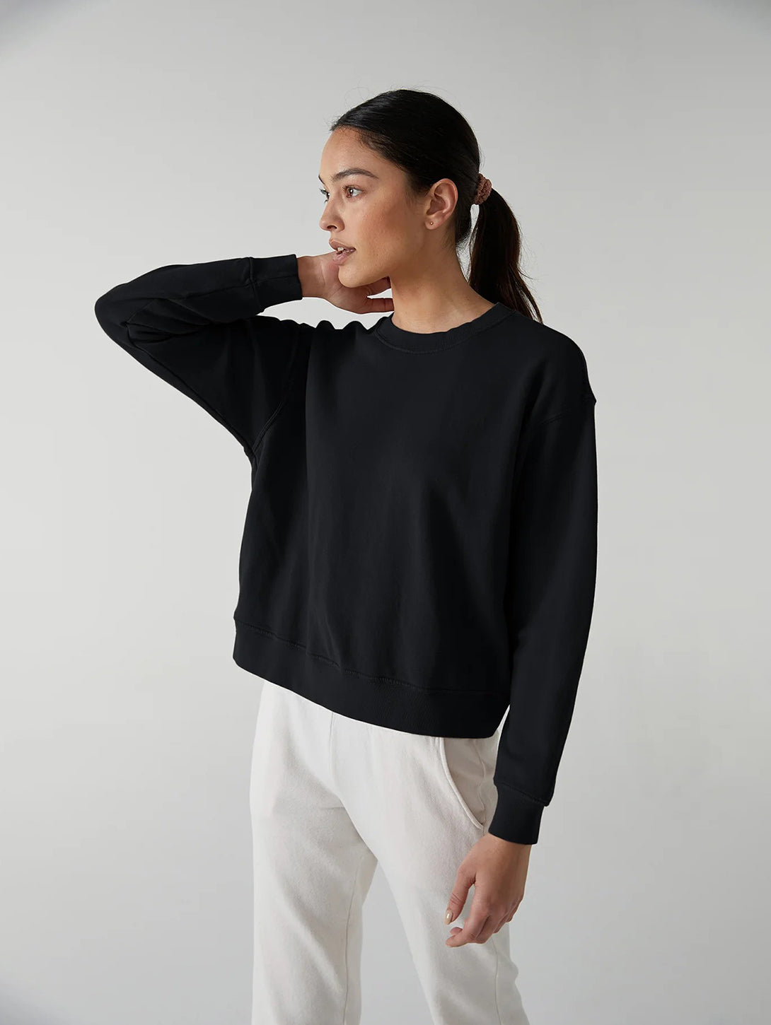 Ynez Sweatshirt - Black-Velvet-Over the Rainbow