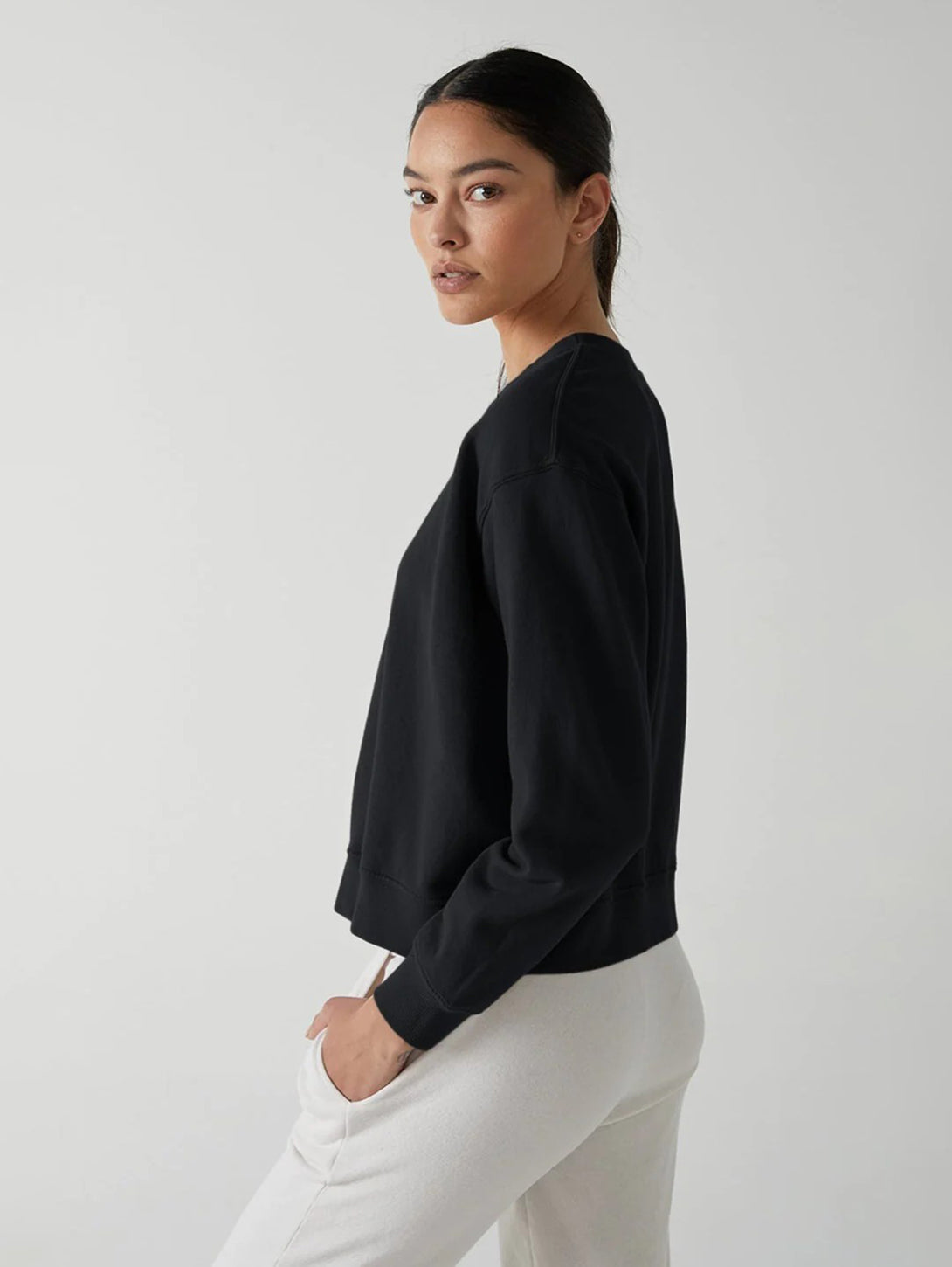 Ynez Sweatshirt - Black-Velvet-Over the Rainbow