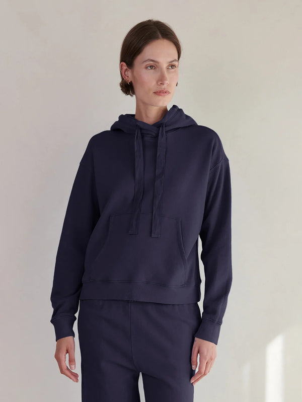 Ojai Hooded Fleece Top - Navy-Velvet-Over the Rainbow