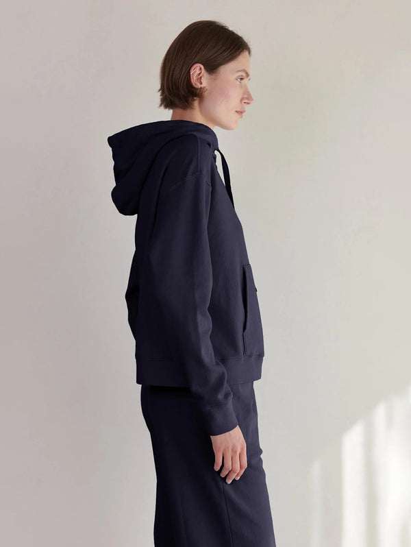 Ojai Hooded Fleece Top - Navy-Velvet-Over the Rainbow