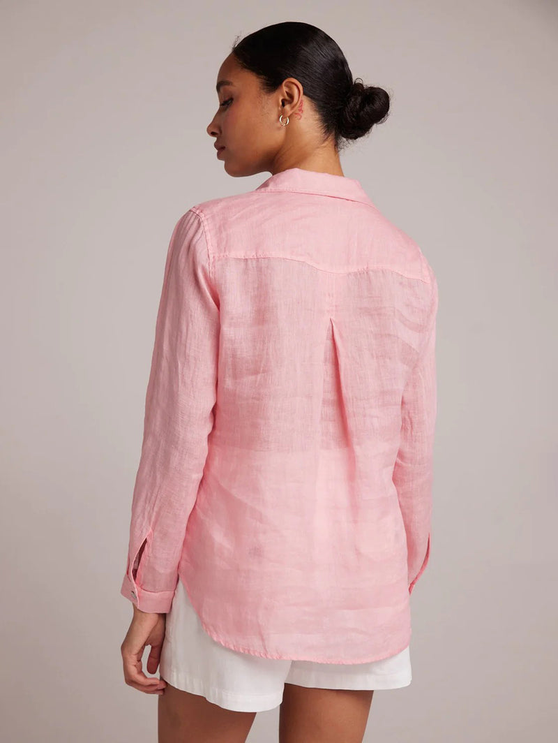 Pocket Button Down Shirt - Blossom Pink-Bella Dahl-Over the Rainbow