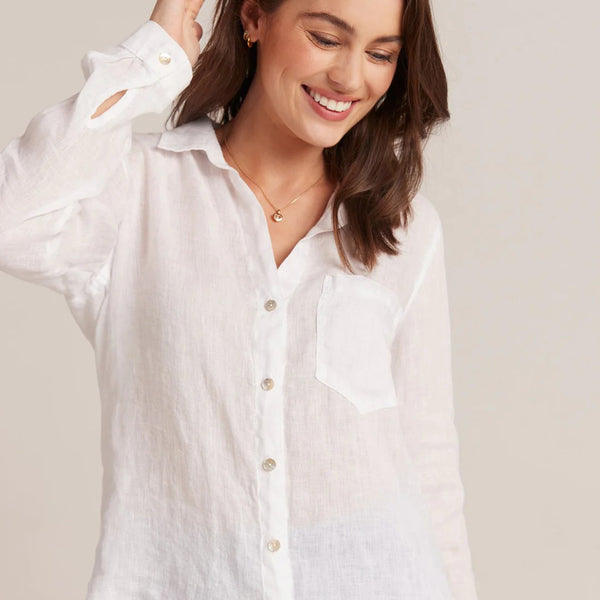 Pocket Button Down Shirt White