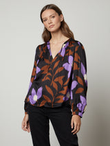 Isra Long Sleeve Print Top - Fiji-Velvet-Over the Rainbow