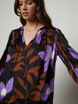 Isra Long Sleeve Print Top - Fiji-Velvet-Over the Rainbow