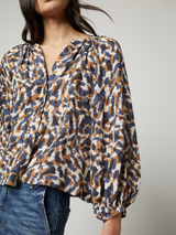 Melinda Print Top - Saharan-Velvet-Over the Rainbow