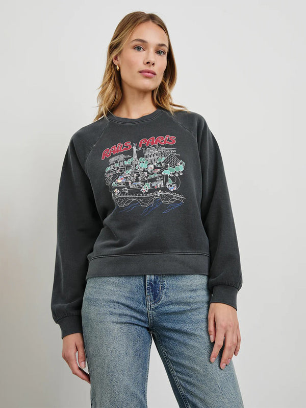 Vintage Raglan Sweatshirt - Rails Paris Map