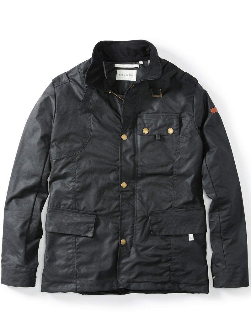 Bexley Waxed Jacket - Black-PEREGRINE-Over the Rainbow