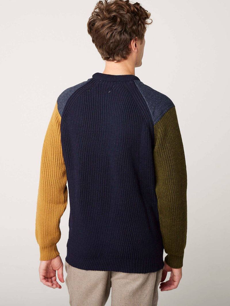 Funky Merino Sweater - Navy Mix-PEREGRINE-Over the Rainbow