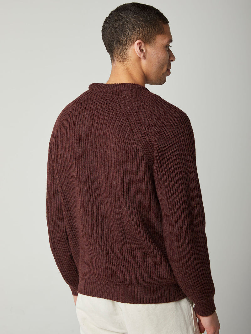Ford Merino Crewneck Sweater - Shiraz-PEREGRINE-Over the Rainbow