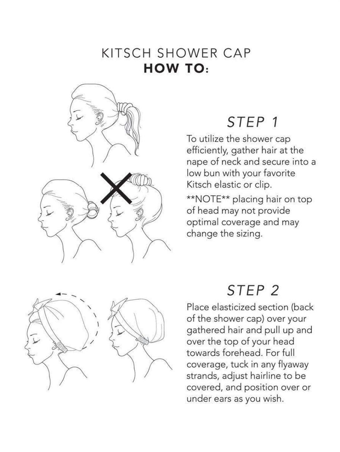 Luxury Shower Cap - Stripe-KITSCH-Over the Rainbow