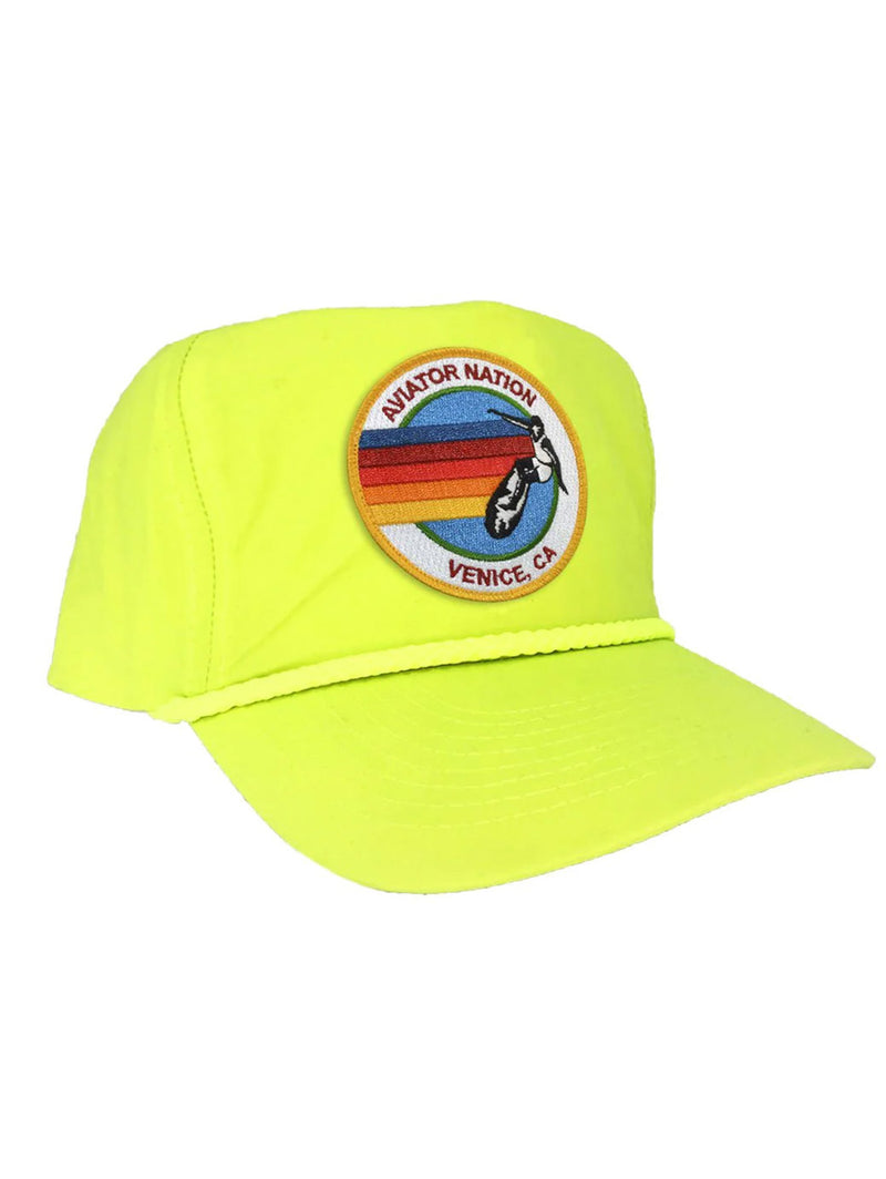 Signature Vintage Nylon Trucker Hat - Neon Yellow-AVIATOR NATION-Over the Rainbow