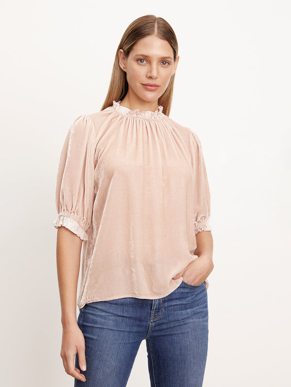Val Velvet Top - Camellia-Velvet-Over the Rainbow