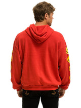 Smiley Sunset Pullover Relaxed Hoodie - Red-AVIATOR NATION-Over the Rainbow