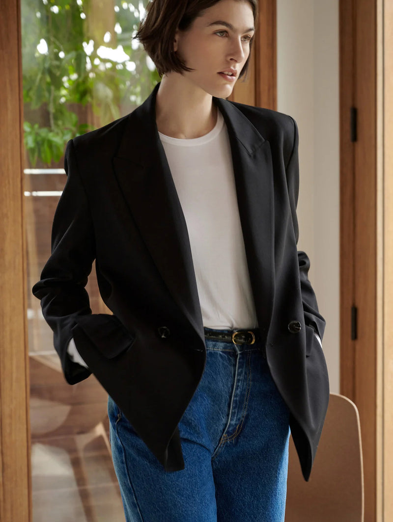 Fairfax Blazer - Black-Velvet-Over the Rainbow