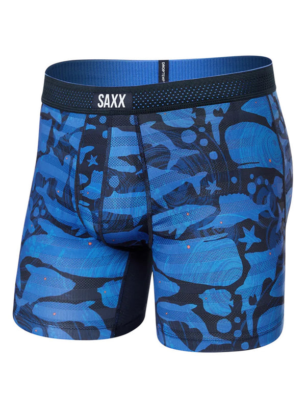 Droptemp Cooling Mesh Boxer - Voyagers Navy-SAXX-Over the Rainbow