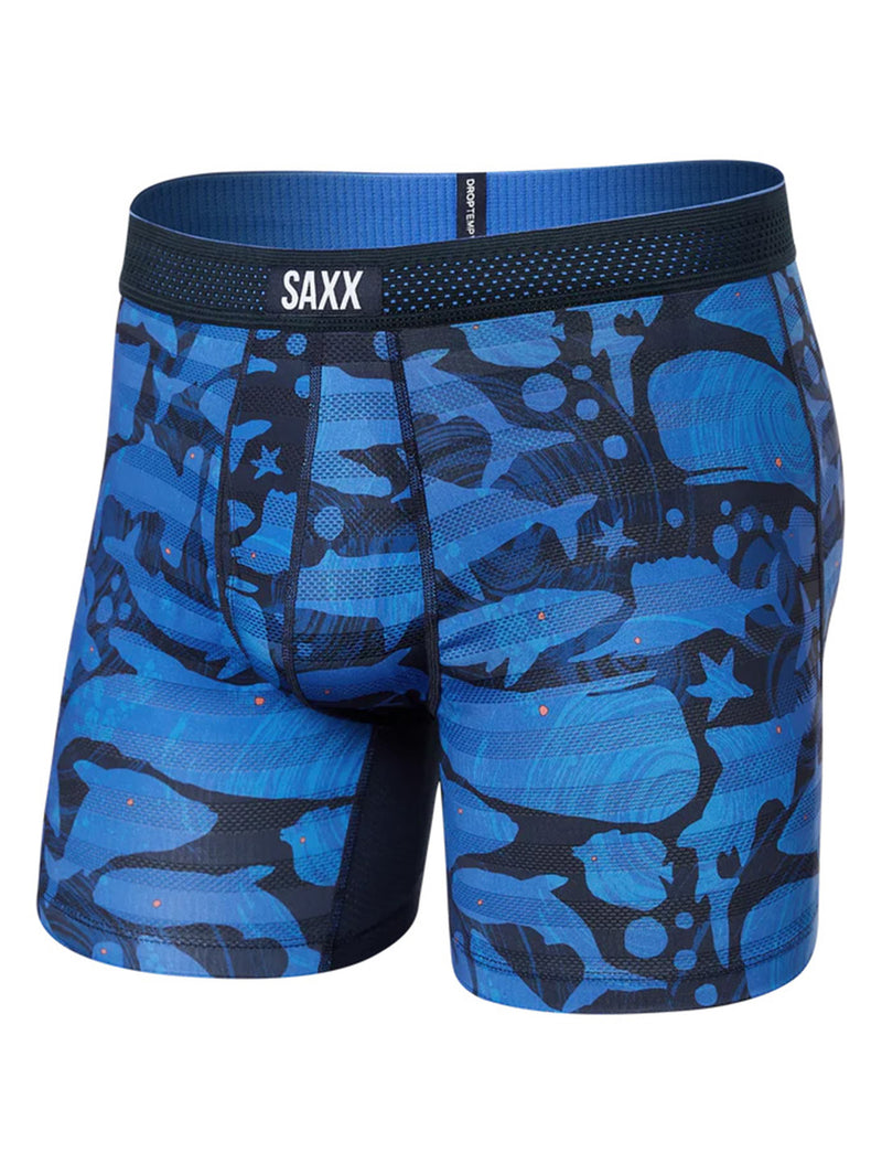 Droptemp Cooling Mesh Boxer - Voyagers Navy-SAXX-Over the Rainbow