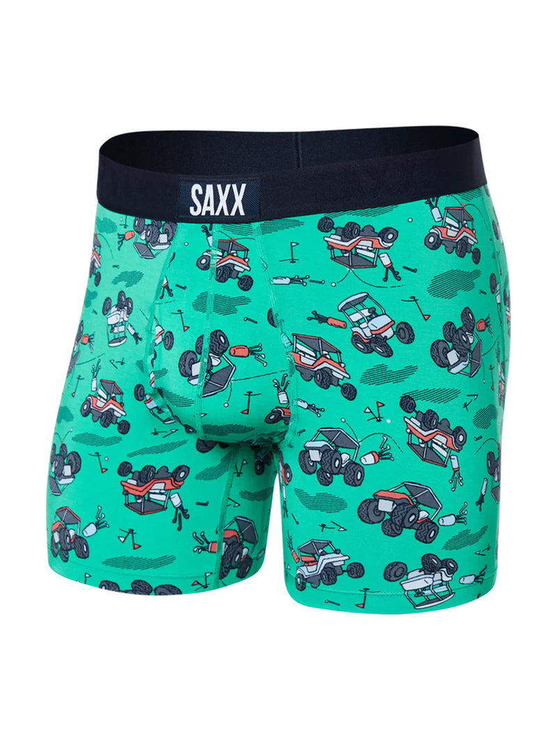 Ultra Soft Boxer Brief- Off Course Carts Green-SAXX-Over the Rainbow