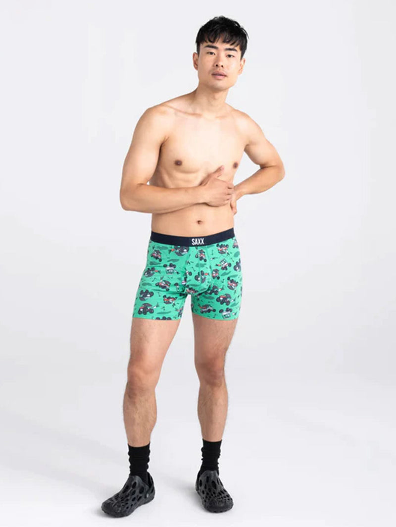 Ultra Soft Boxer Brief- Off Course Carts Green-SAXX-Over the Rainbow