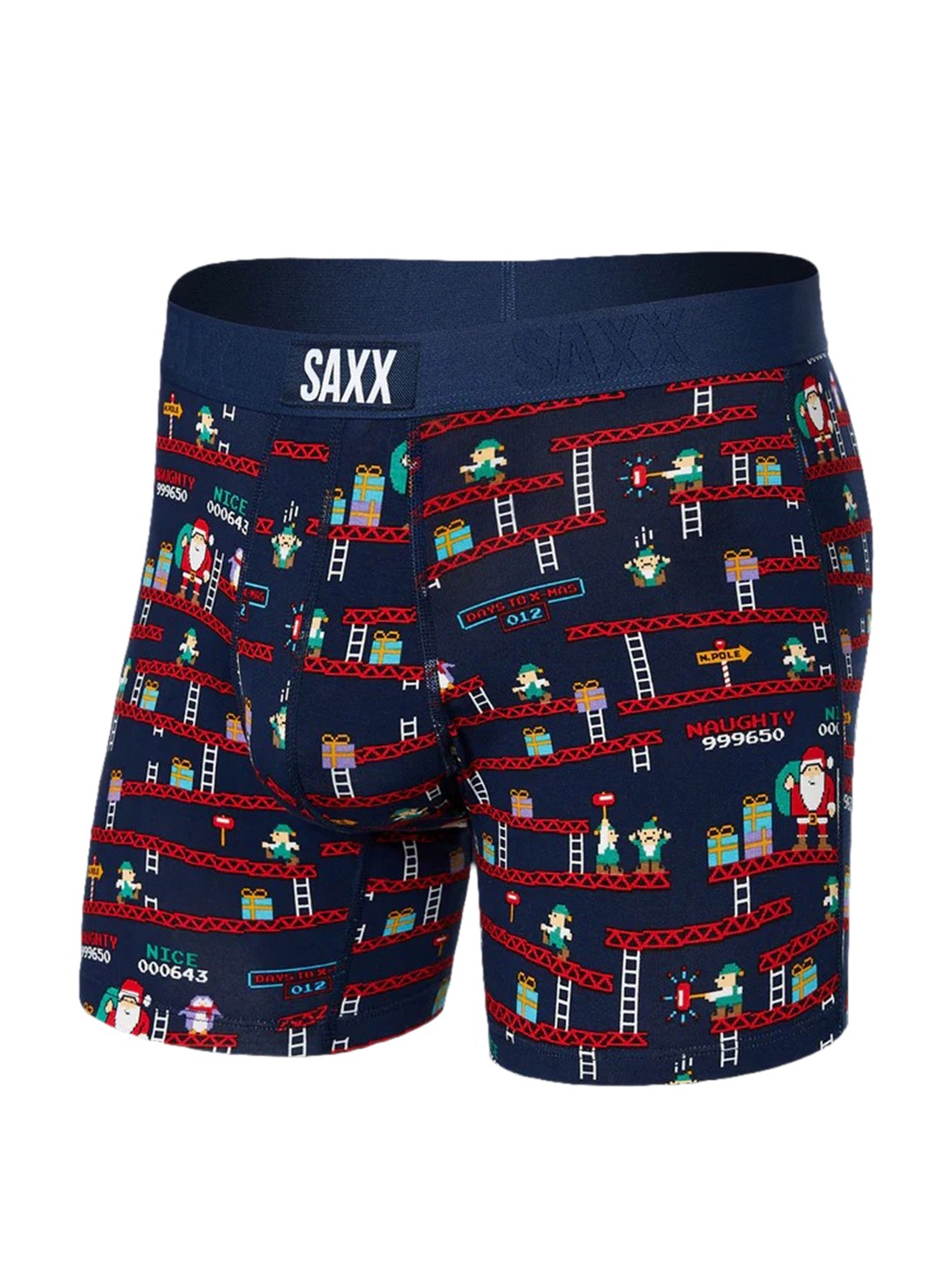 SAXX | Vibe Supersoft Boxer Brief - Santa's Workshop Navy | Over the ...