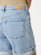 Heidi Long Cuffed Short - Light Blue 90's