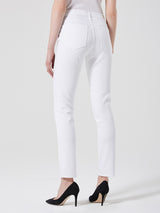 Mari High Rise Straight Jean - White-AG Jeans-Over the Rainbow
