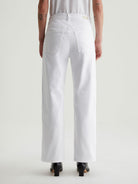 Brinley Mid Rise Straight Crop Jean - Gallery White-AG Jeans-Over the Rainbow