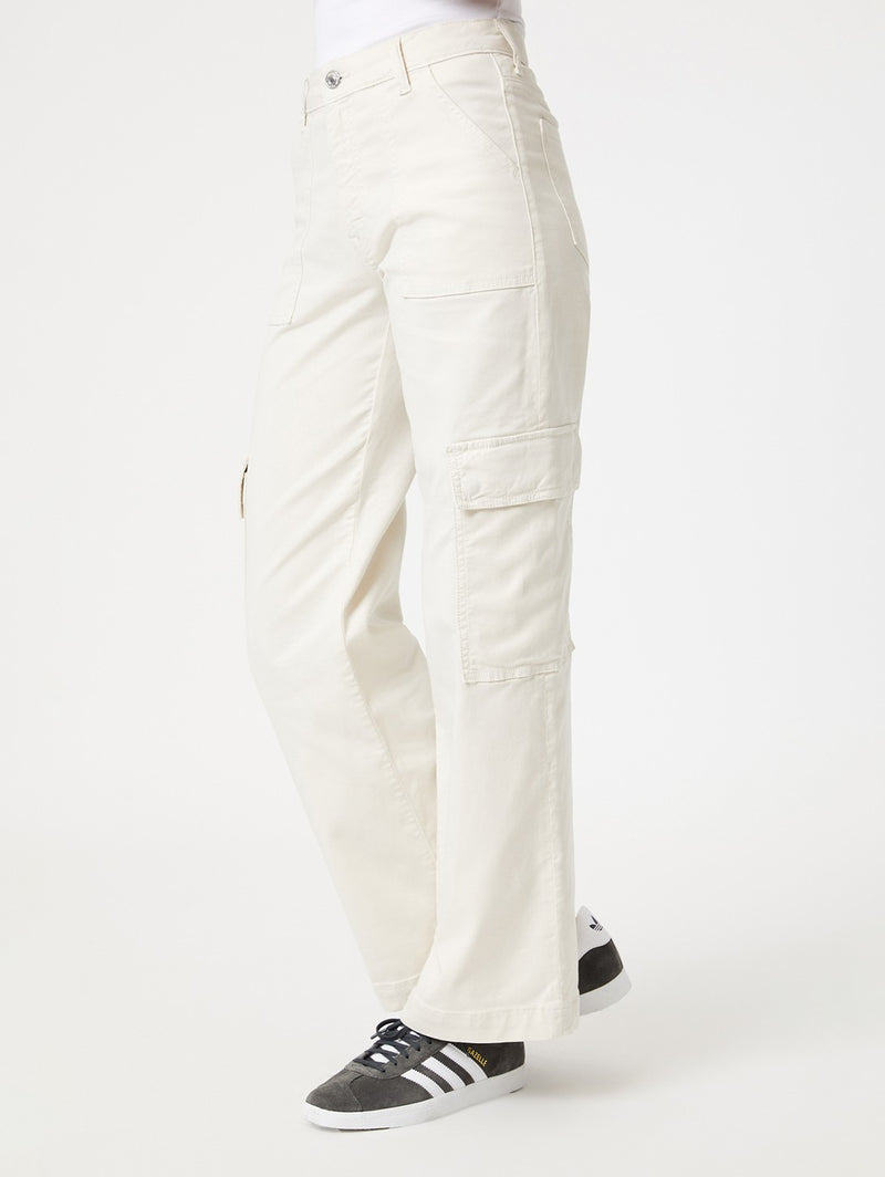 Alva Cargo Pant - Off White Luxe Twill-Mavi-Over the Rainbow