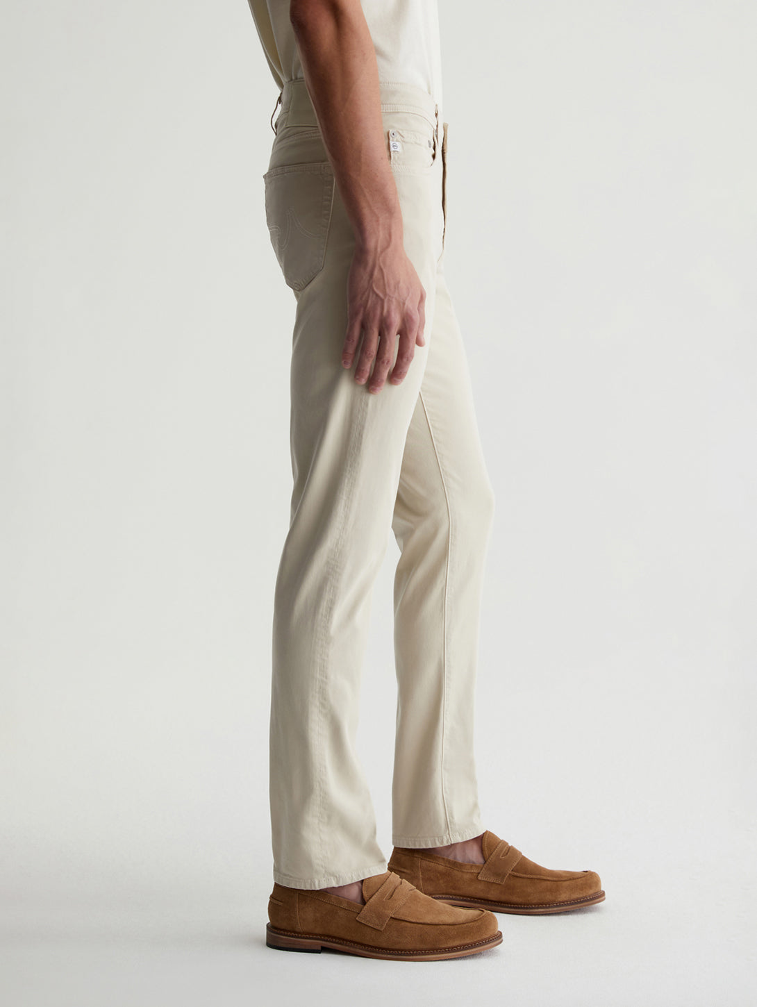 Tellis Modern Slim Pant - Natural Ivory-AG Jeans-Over the Rainbow