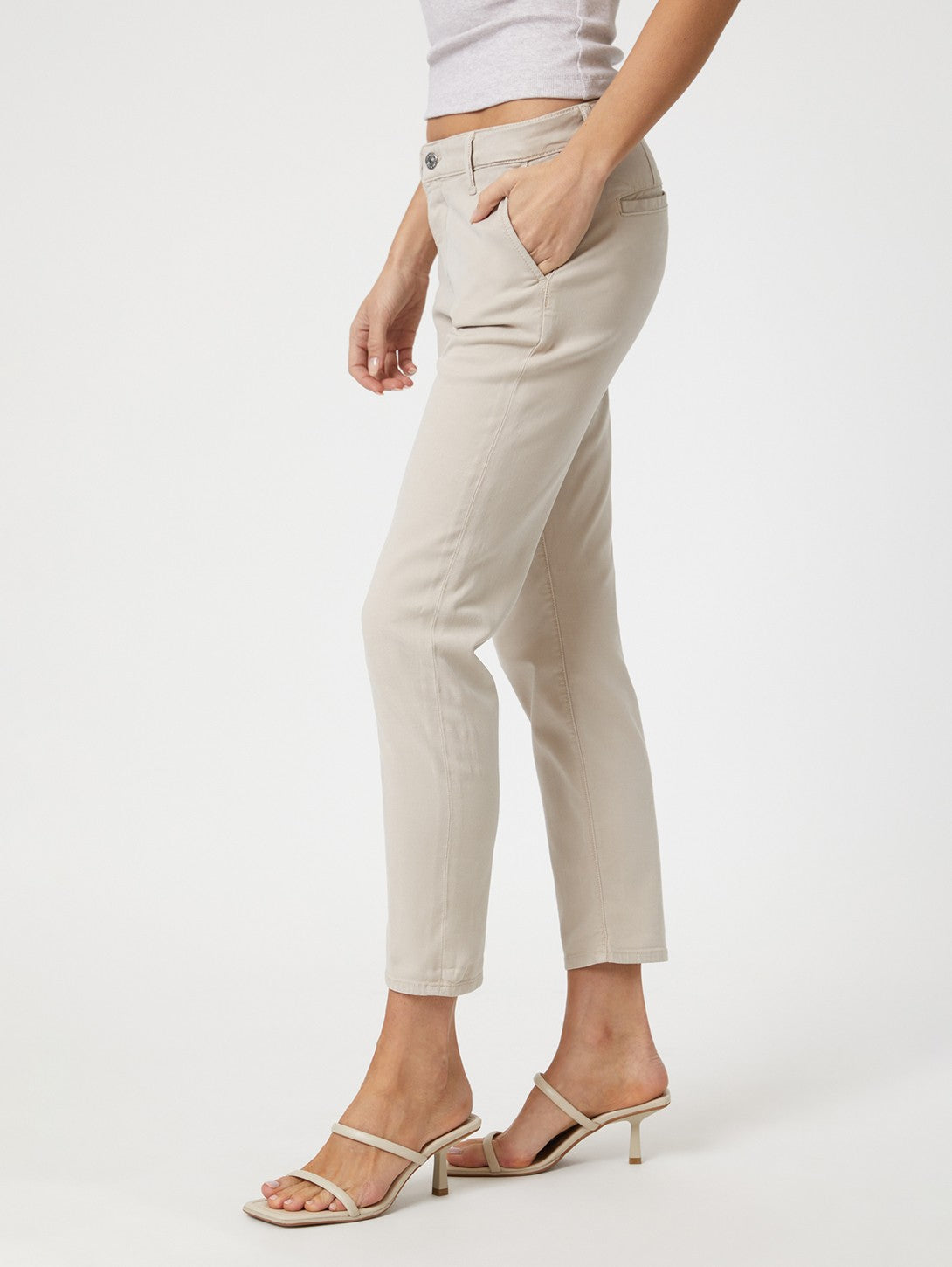 Brooke Pant - Silver Grey Luxe Twill-Mavi-Over the Rainbow