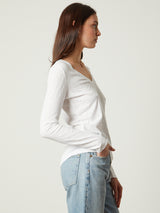 Blaire Long Sleeve V-Neck Tee-Velvet-Over the Rainbow
