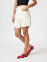 Heidi Long Cuffed Short - Ecru 90's