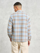 Whiting Overshirt - Pale Blue Earl Check-Wax London-Over the Rainbow