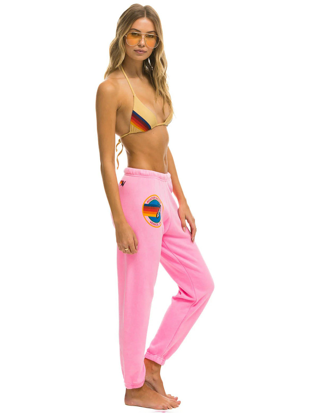 Logo Sweatpant - Neon Pink-AVIATOR NATION-Over the Rainbow