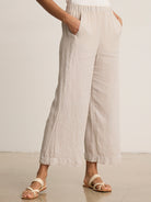 Lola Linen Pant - Cobble-Velvet-Over the Rainbow