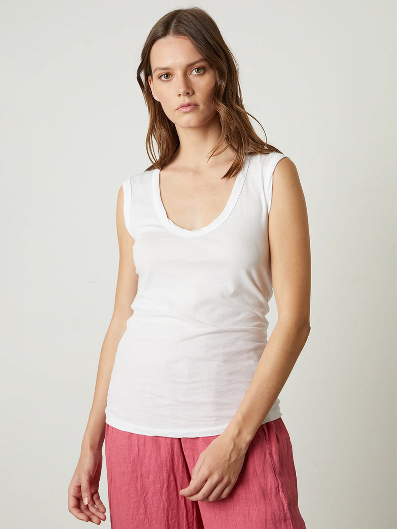 Estina Fitted Tank-Velvet-Over the Rainbow