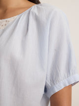 Penelope Shirting Top - Blue-Velvet-Over the Rainbow