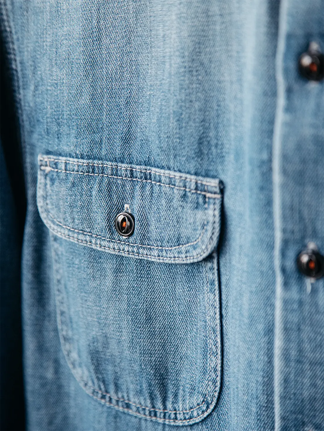 The Brace Long Sleeve Shirt - Dee (Blue)-HIROSHI KATO-Over the Rainbow
