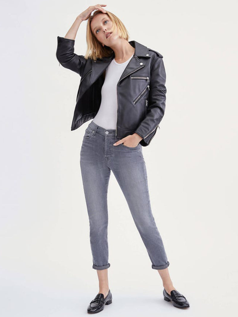 Josefina Luxe Vintage Girlfriend Jean - Cher Grey-Seven for all Mankind-Over the Rainbow