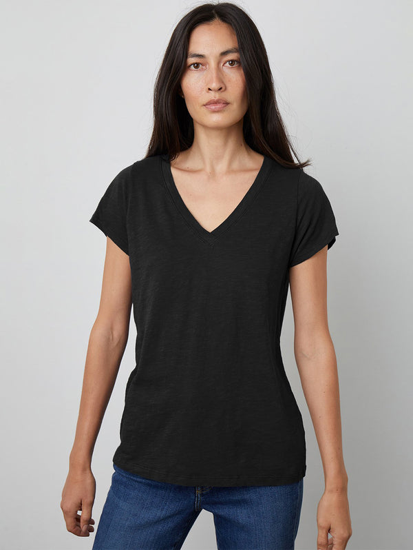 Jill V-Neck T-Shirt-Velvet-Over the Rainbow