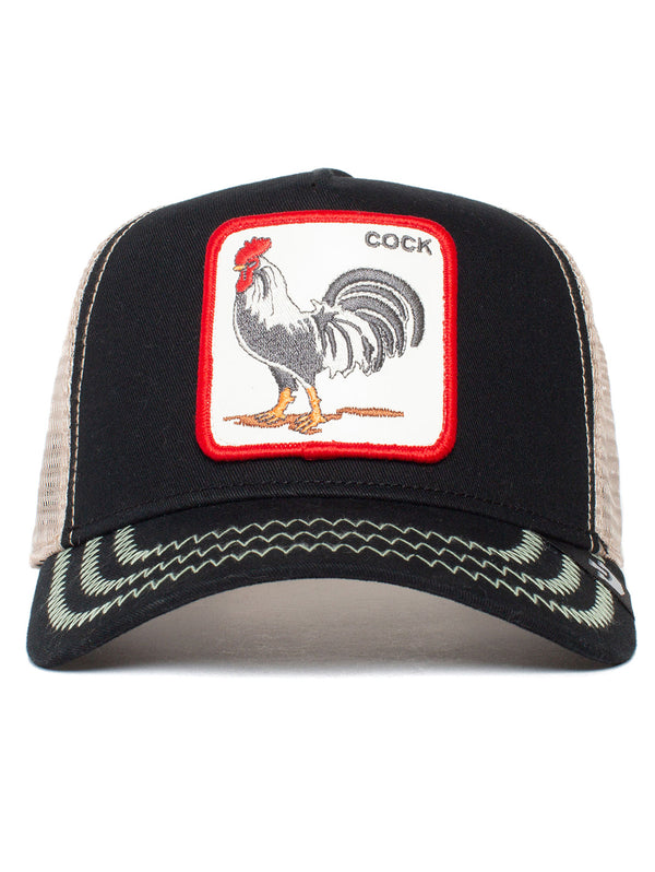 The Rooster Trucker Hat - Black-GOORIN BROTHERS-Over the Rainbow