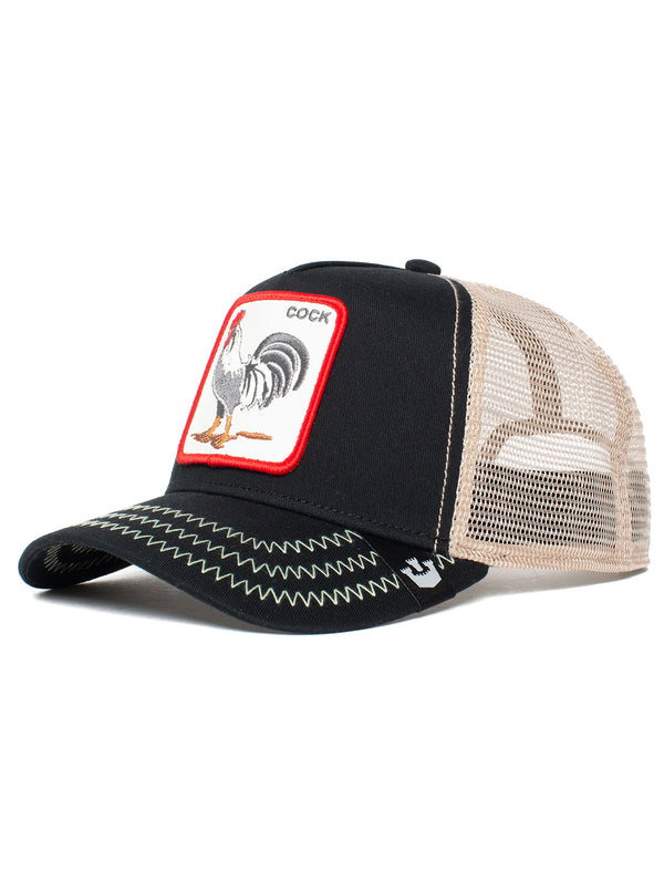 The Rooster Trucker Hat - Black-GOORIN BROTHERS-Over the Rainbow