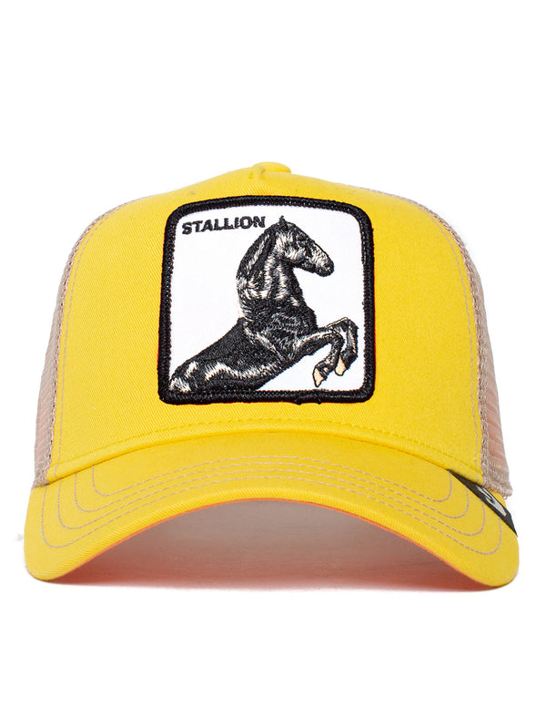 The Stallion Trucker Hat - Yellow-GOORIN BROTHERS-Over the Rainbow