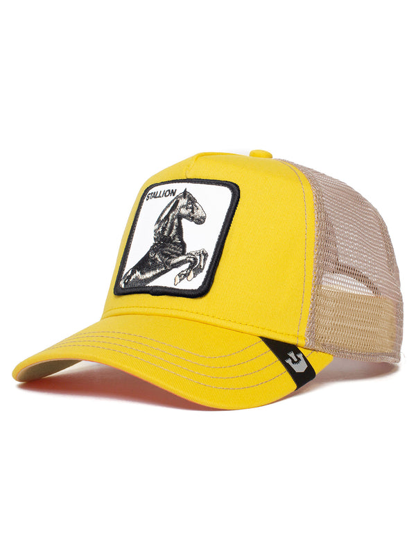 The Stallion Trucker Hat - Yellow-GOORIN BROTHERS-Over the Rainbow