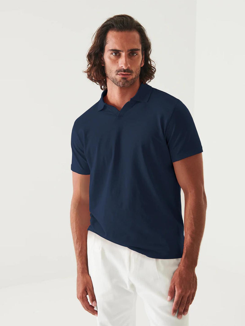 Iconic Open Polo T-Shirt-Patrick Assaraf-Over the Rainbow