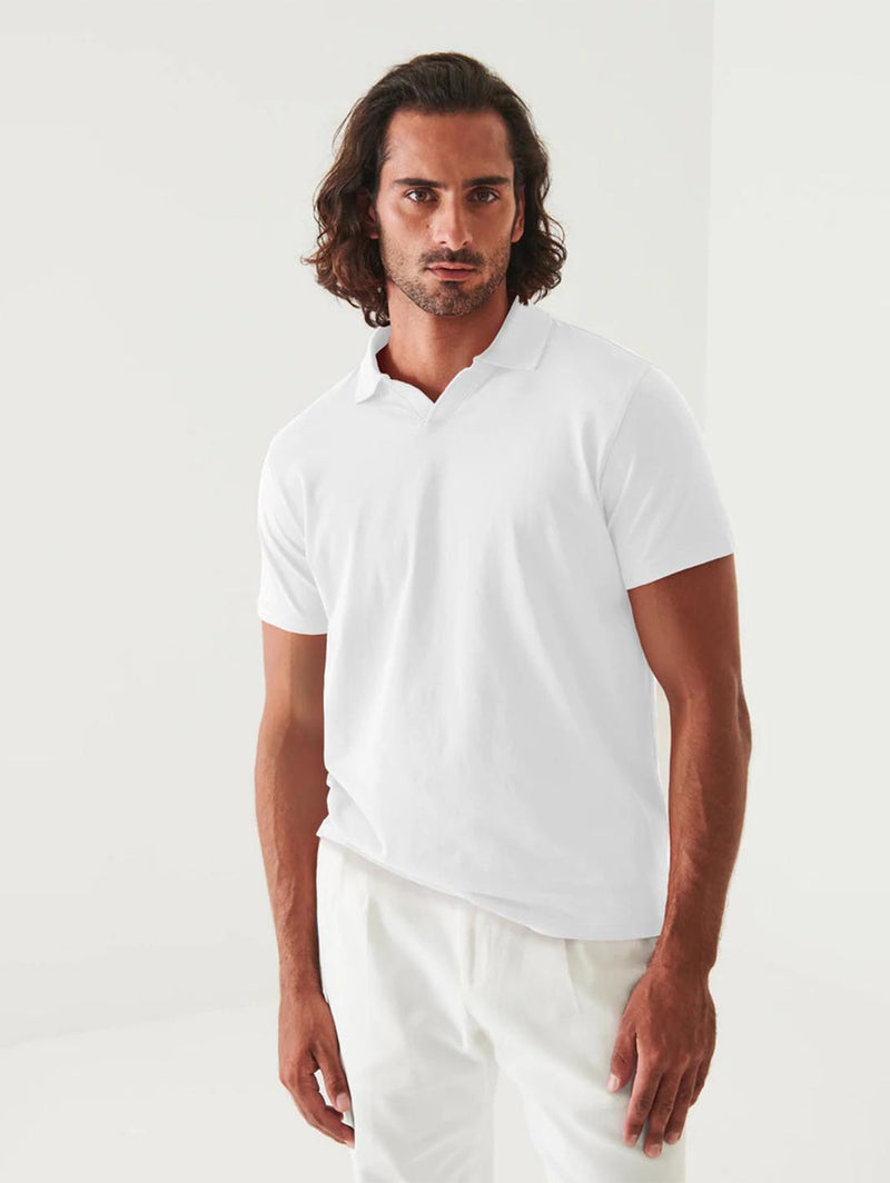 Iconic Open Polo T-Shirt-Patrick Assaraf-Over the Rainbow