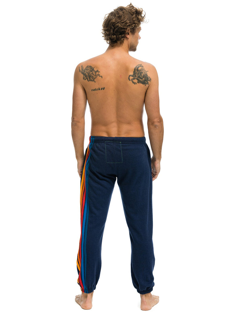 5 Stripe Sweatpant - Navy2-AVIATOR NATION-Over the Rainbow