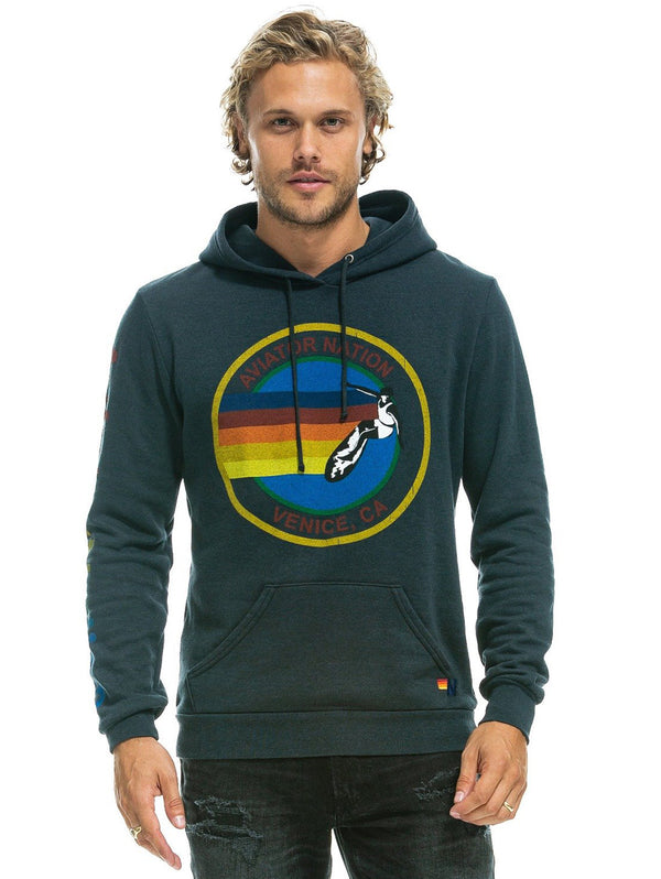 Aviator Nation Logo Pullover Hoodie - Charcoal-AVIATOR NATION-Over the Rainbow