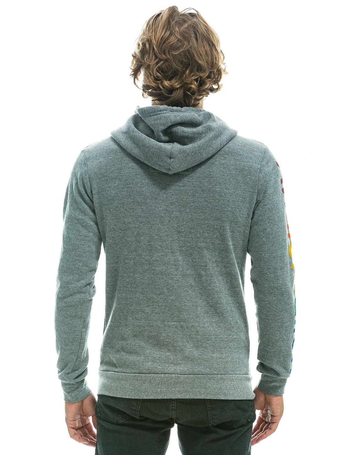 Logo Zip Hoodie - Heather Grey-AVIATOR NATION-Over the Rainbow